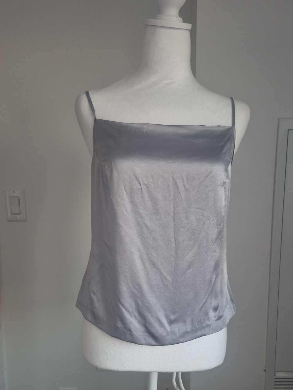 Vintage Episode By Carolyn Wright Freeman Silk Gray Blouse Size 8